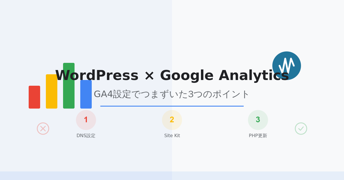 WordPressサイトにGoogle Analytics(GA4)を設定する際につまずいた3つのポイント